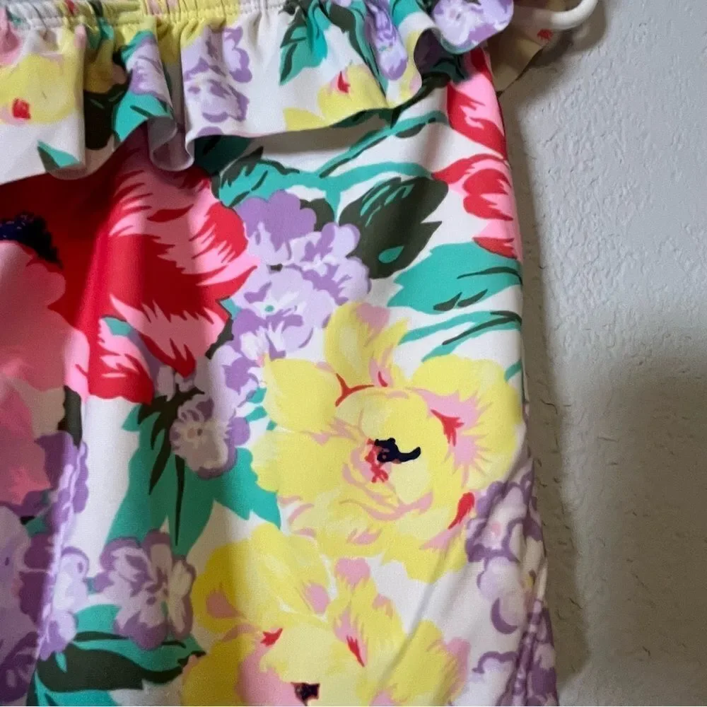 Gap Yellow Floral One Piece Swimsuit